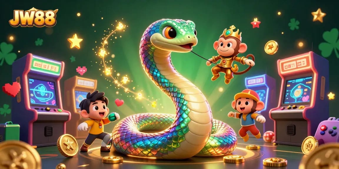 Engage with JW88's vibrant 3D casino experience featuring dynamic gaming elements and captivating characters.