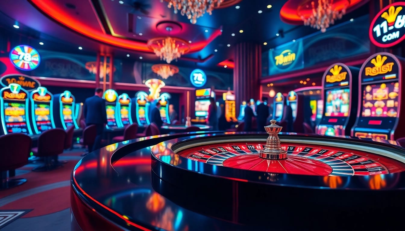 Experience the excitement of gambling at 78win com, featuring high-stakes roulette and vibrant slot machines.