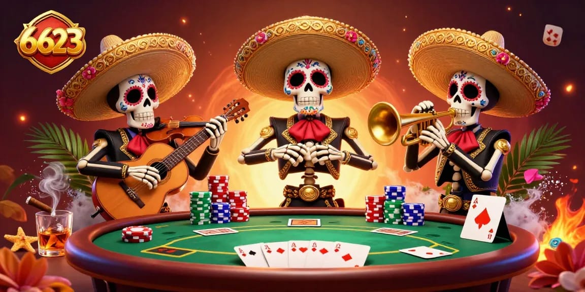 Experience thrilling poker action at 6623 with vibrant characters and dynamic gaming elements.