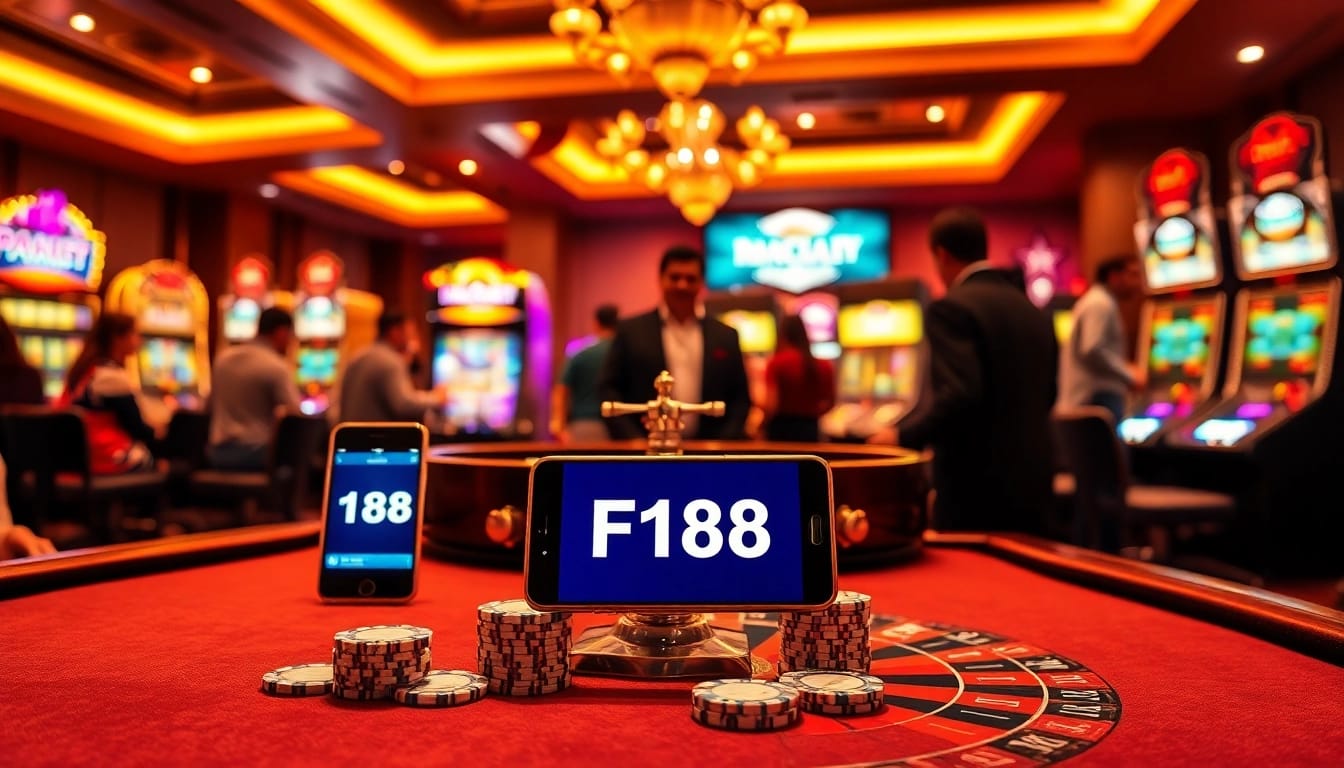 Experience thrilling bets at F168's elegant casino table filled with vibrant poker chips.