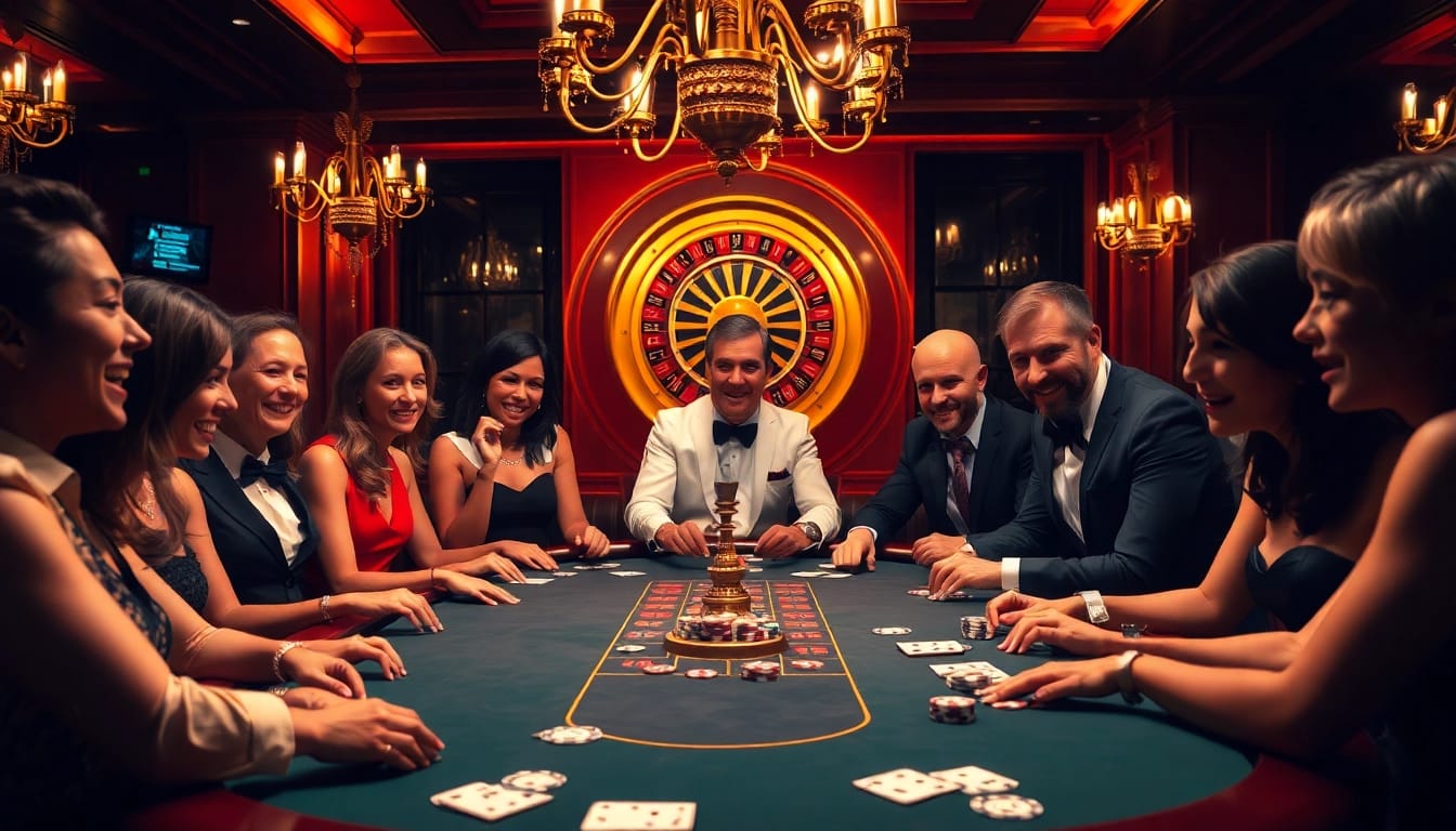 Lounging at a luxe casino table from https://luongsontv23.com/, players engage passionately in poker games.