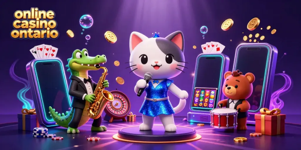 Experience the vibrant world of online casino Ontario with playful characters and exciting gaming elements.