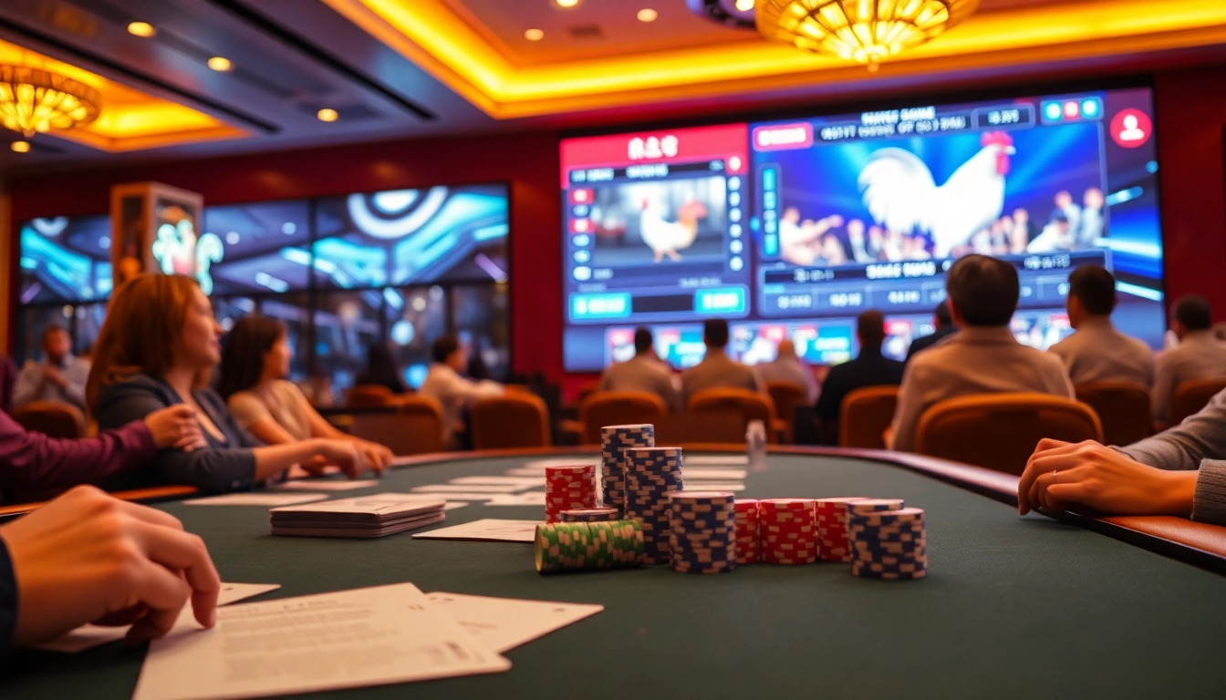 Experience bj66 đá gà excitement with live-action betting and colorful casino elements.