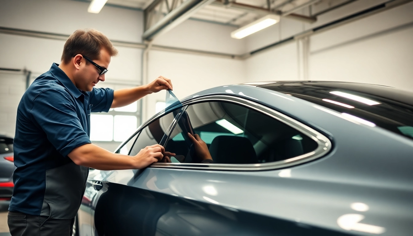 Enhance your vehicle's look with expert auto window tint near me services, showcasing precise application and quality.