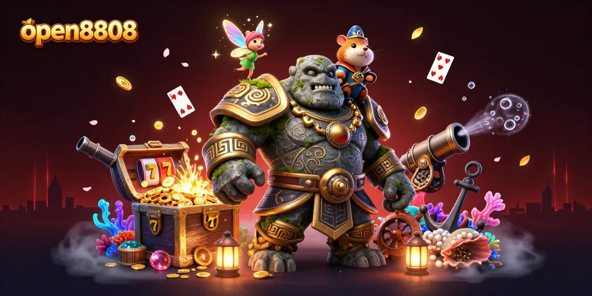 Experience thrills with open8808 as you spin colorful slot reels in an enchanting casino adventure.