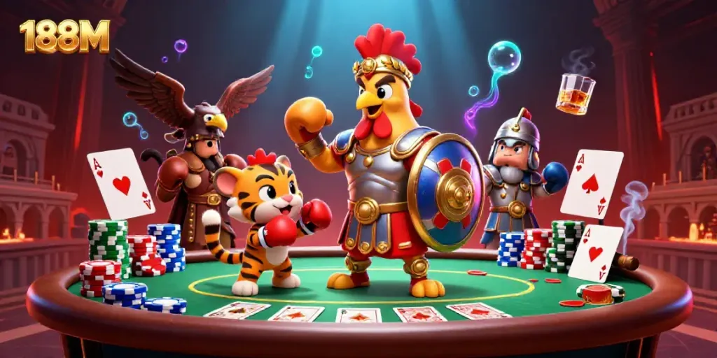 Experience thrilling casino adventures with 188M’s vibrant, engaging atmosphere and dynamic characters.