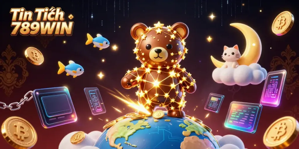 Engage with Tin Tức 789WIN while capturing wealth in a spectacular 3D illustration featuring a constellation bear.