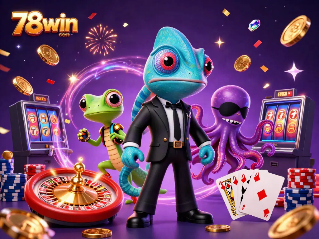 Play thrilling casino games at 78win com featuring exciting characters and dynamic elements.