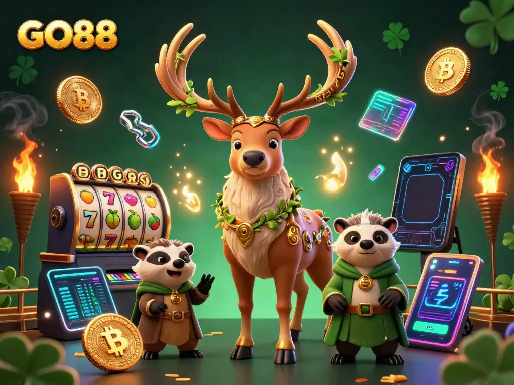 Experience thrills at GO88 with vibrant slot reel action alongside mystical characters.