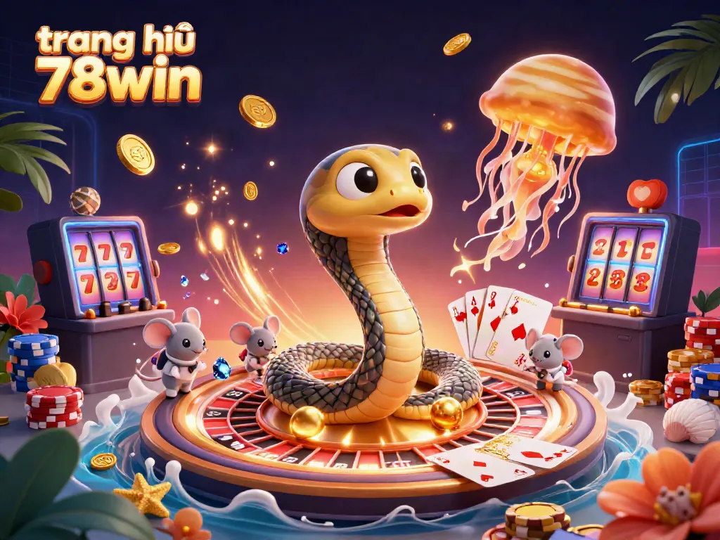Experience the excitement at trang chủ 78win with an engaging cosmic casino scene.
