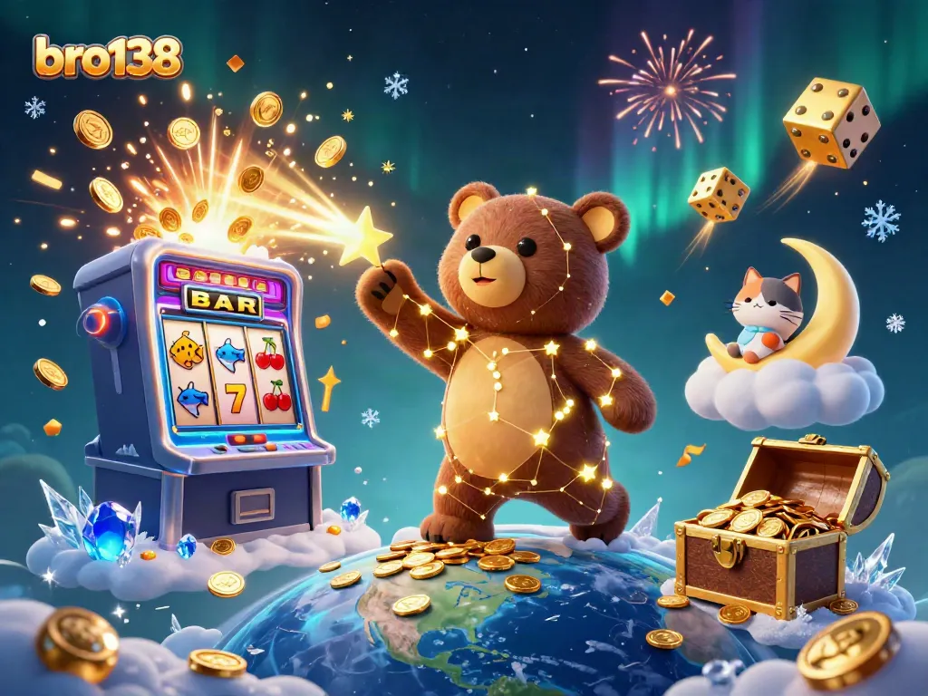 Experience thrilling wins at bro138 with explosive jackpots, colorful casino symbols, and a vibrant atmosphere.