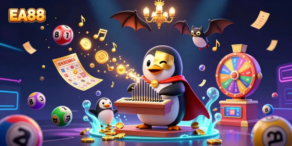 Experience thrilling gameplay at EA88 with vibrant lottery elements and a magical atmosphere.