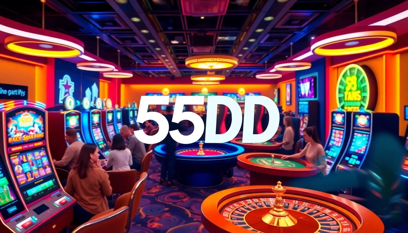 Experience the excitement of 55DD's online gaming with vibrant visuals and engaging players.