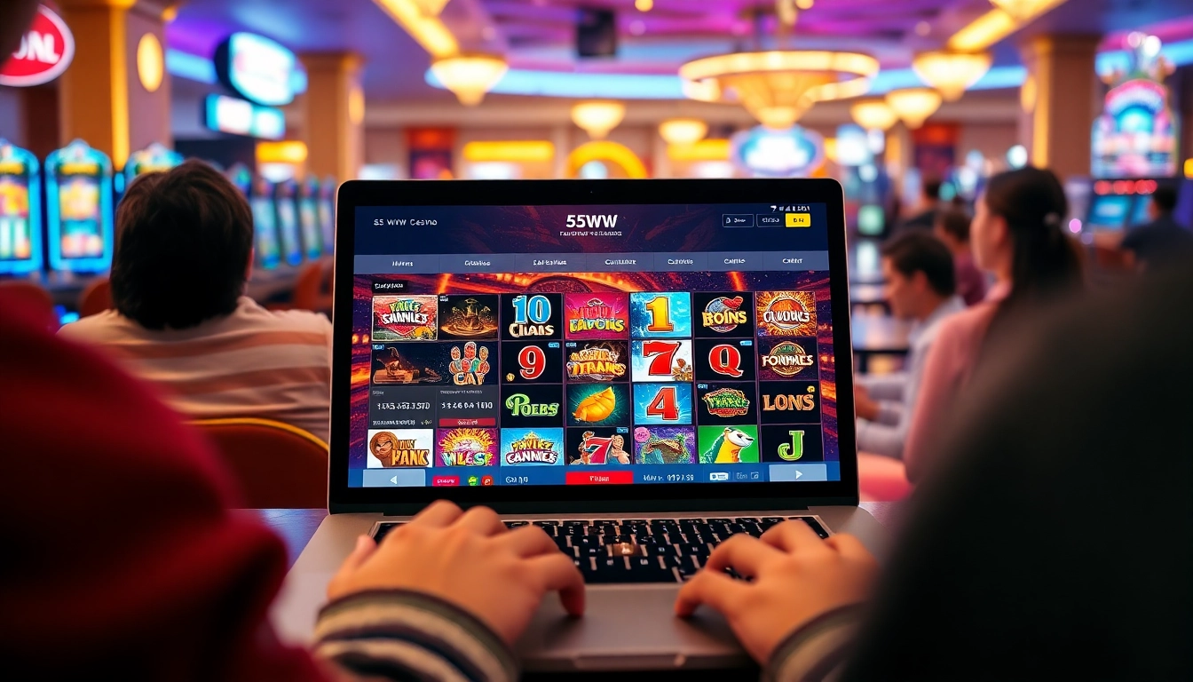 Experience the thrill of 55WW with exciting online casino games and vibrant ambiance.