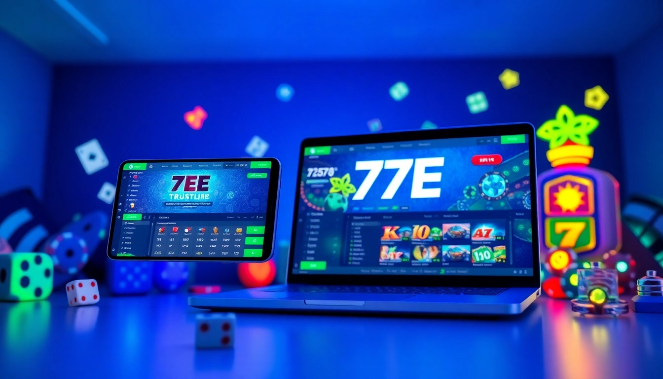 77EE online betting platform showcasing user-friendly features and gaming elements.