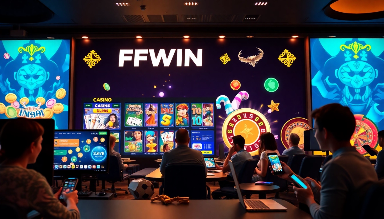 Experience engaging online gaming with FFWIN's vibrant casino interface.