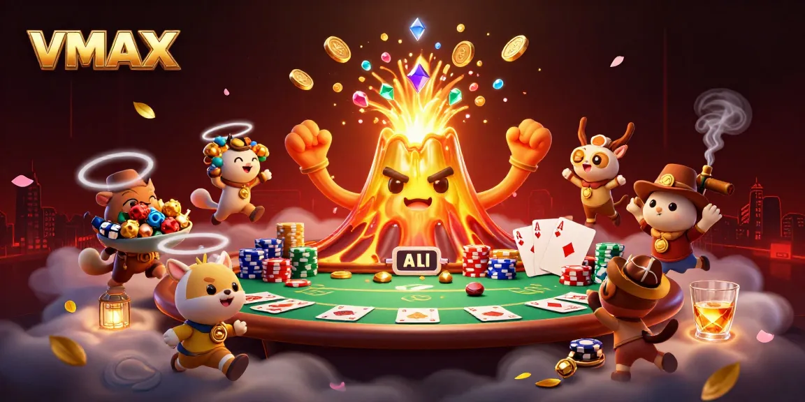 Spin the reels and claim your fortune with vmax at this vibrant casino illustration.