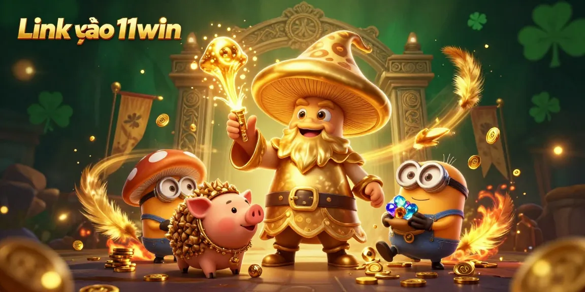 Engage in thrilling gameplay with Link vào 11win – a captivating online casino experience filled with golden treasures and mystical characters.