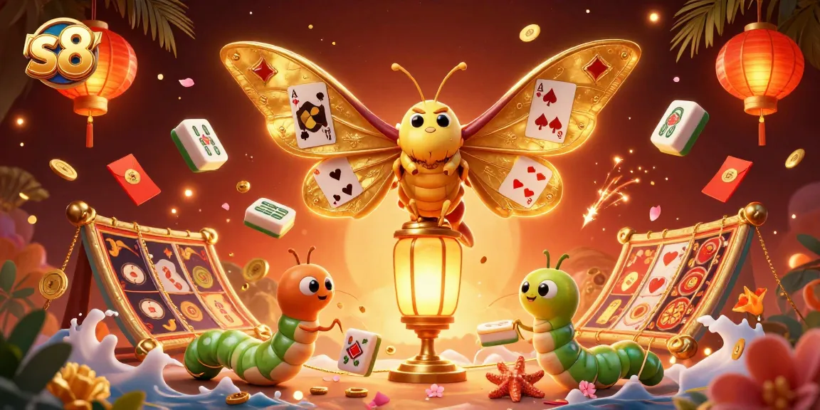 S8 players enjoy slot gaming excitement with vibrant casino elements in a captivating 3D illustration.