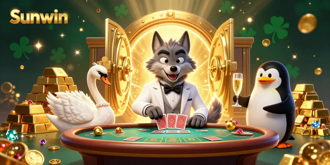 Experience thrilling wins at Sunwin with our rich casino scene featuring dynamic characters and vibrant elements.
