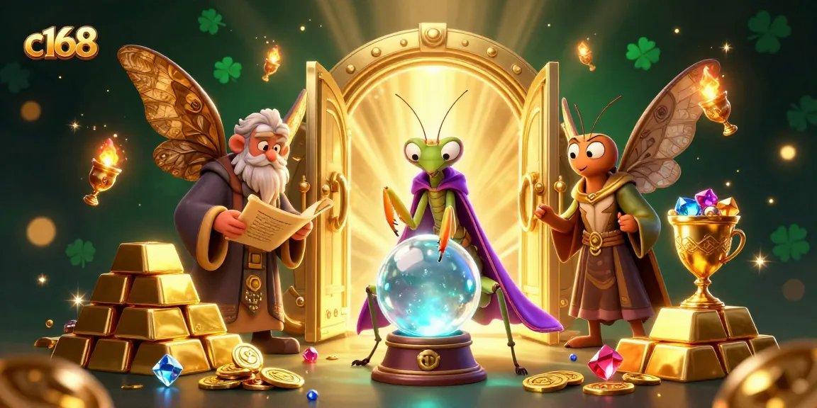 Experience the thrill of c168 as fortune tellers reveal jackpot secrets amidst gold treasures.