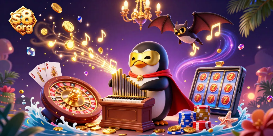 Experience exciting gameplay at s8 org with golden coins flying and vibrant casino elements
