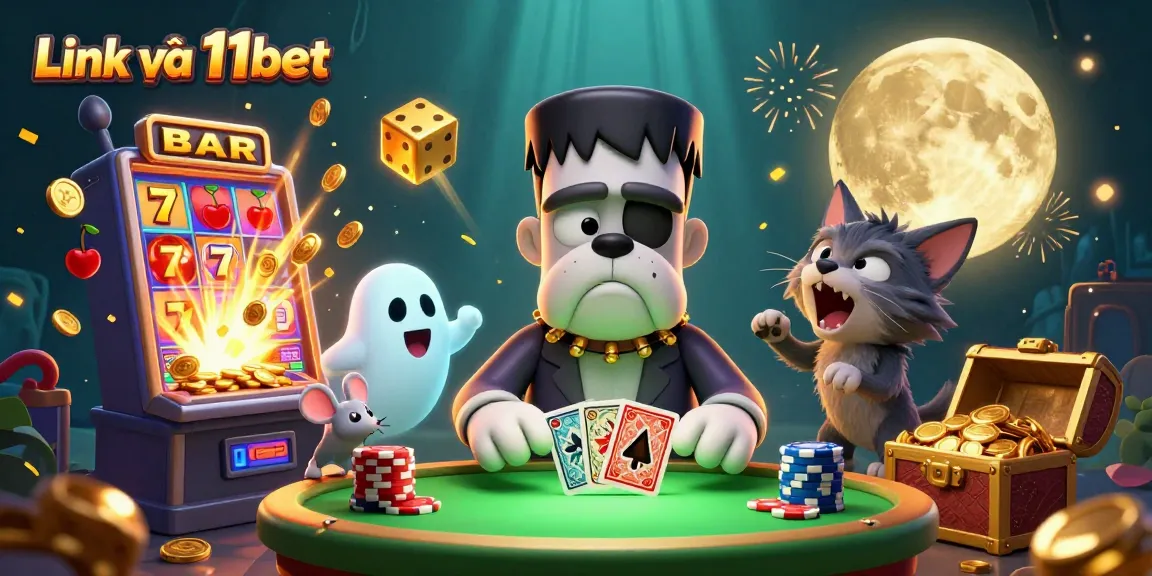 Engage in thrilling gameplay with the Link vào 11bet casino scene featuring vibrant characters and dynamic gaming elements.