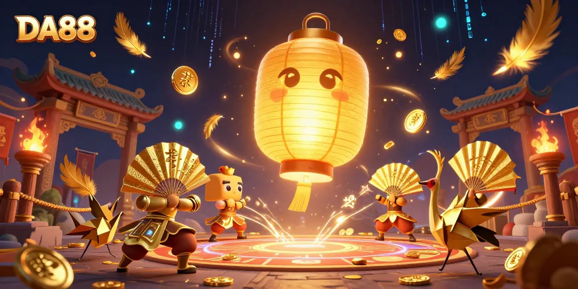 Experience DA88's exciting online casino atmosphere with vibrant characters and dynamic gaming elements.