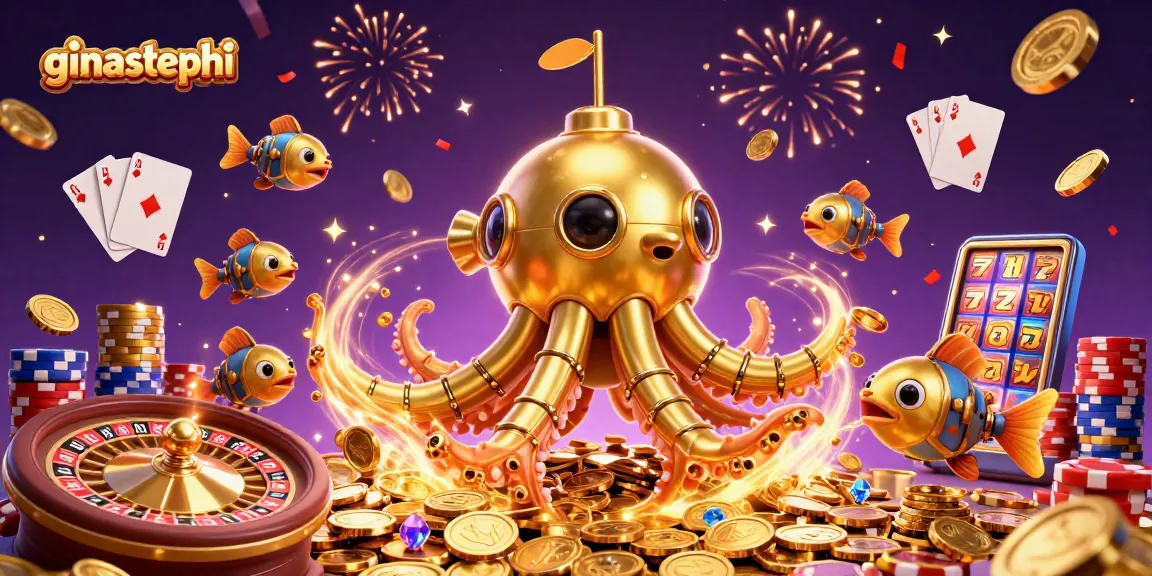 Exciting gameplay featuring ginastephi as players navigate a vibrant casino world with golden treasures.